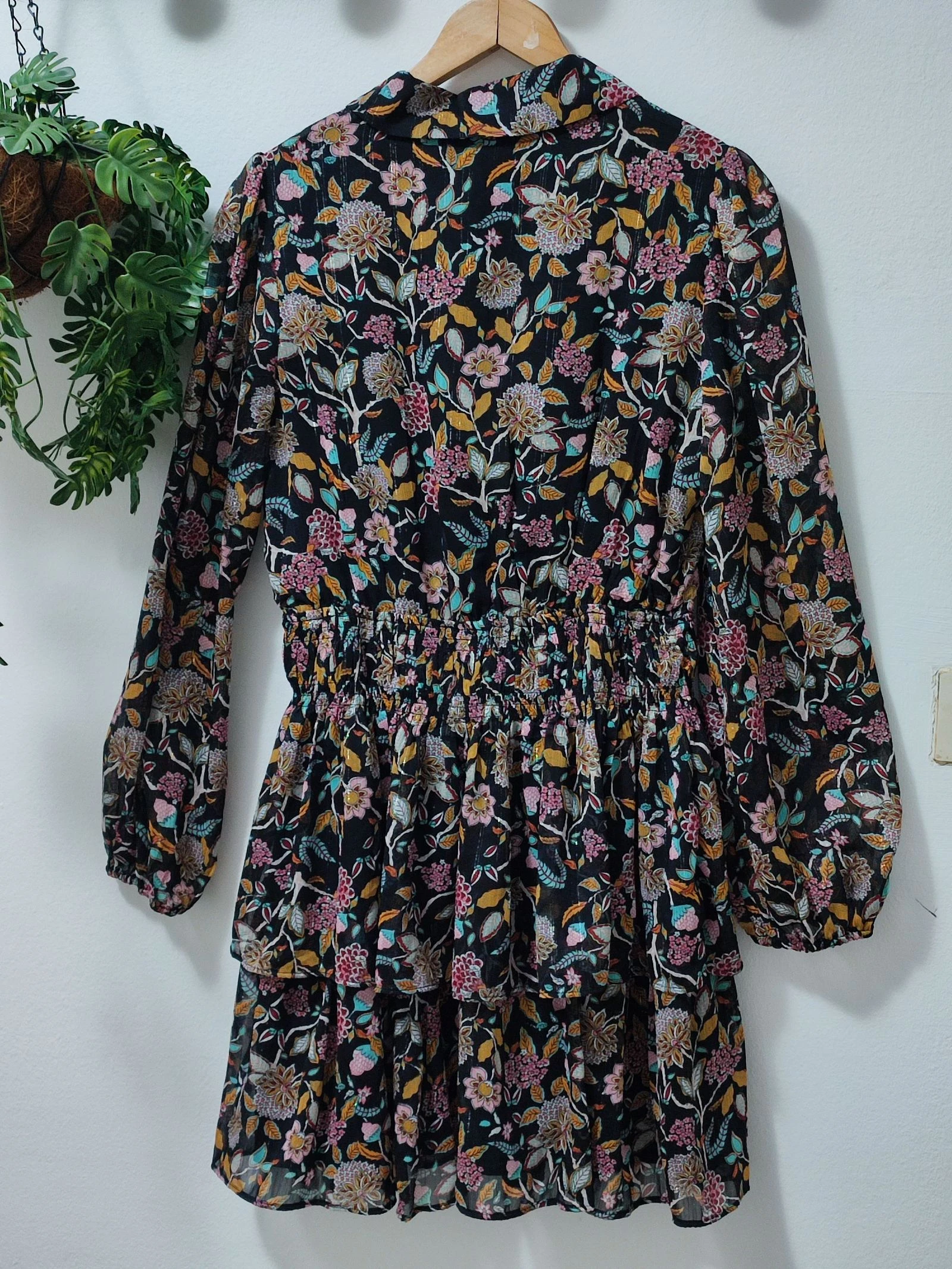 Desigual Boho Floral Lurex Jurk Maat M - Vintage Stijl – photo 2